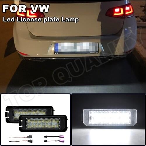 2X Canbus Error Free LED Number License Plate Light For VW Amarok Eos Golf6 Golf7 Golf4 Golf5 New Beetle Cabrio Passat Scirocco