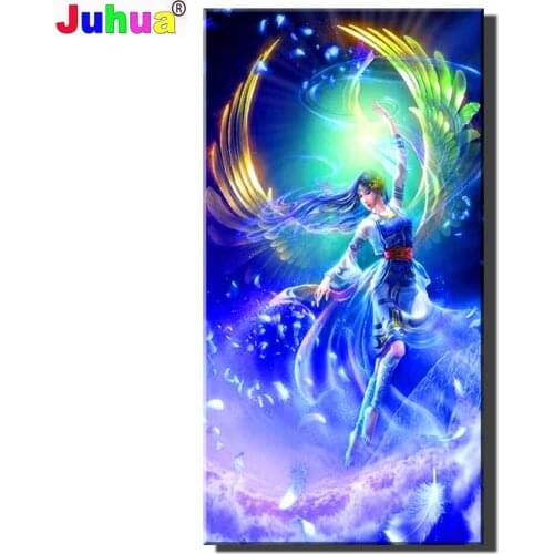 5D DIY Diamond Painting Ancient Angel God Cartoon Princess Art Portrait Mosaic Full Square Round Drill Home Decor Childs Gift