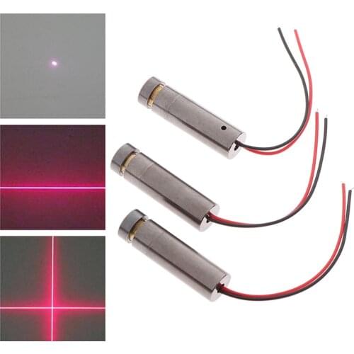 650nm 5mW Red Point / Line / Cross Laser Module Head Glass Lens Focusable Industrial Class