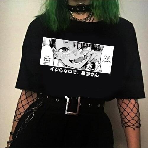 Anime Don't Toy With Me Miss Nagatoro T Shirt Harajuku Summer Short Sleeve Male T-shirt