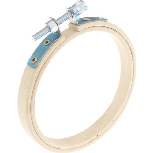 Bamboo Frame Embroidery Hoop Ring DIY Cross Stitch Machine Loop Sewing
