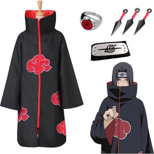 Cosplay Set Anime Harajuku Cosplay Anime charact Costume Halloween Christmas Party Sasuke Clothing Cloak Cape Adult Kids Cosplay
