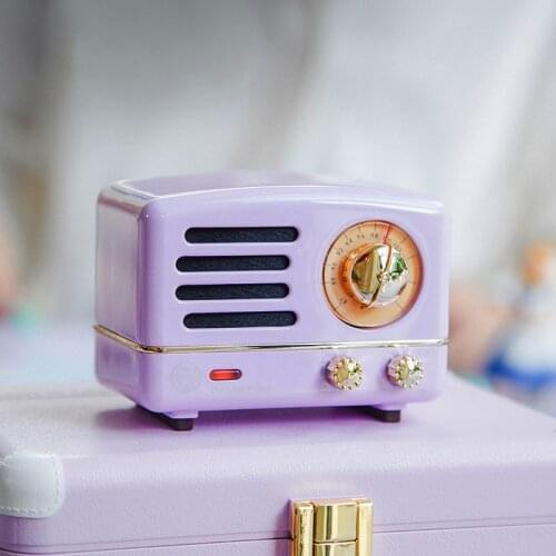 Mao king OTR little prince Alice purple Wireless bluetooth speaker Radio Portable retro speaker with gift box for girl