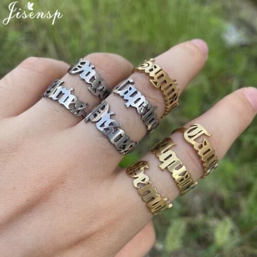 Minimalist Jewelry Leo Libra 12 Zodiac Rings for Women Men Punk 12 Constellation Old English Finger Ring with Letter Friendship