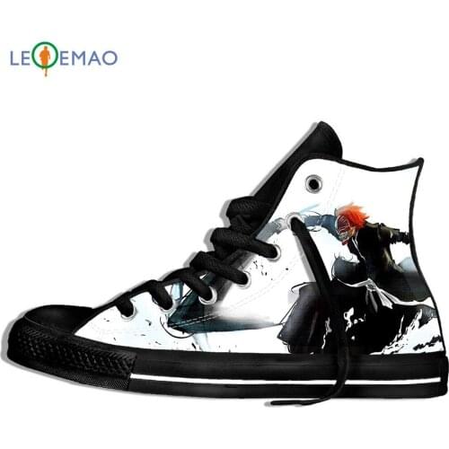 Custom Sneakers Hot Kurosaki Ichigofor Men High Quality Kurosaki Ichigo Canvas Trends Comfortable Ultra Light Sports Shoes