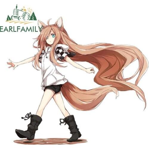 EARLFAMILY 13cm x 11.7cm for Spice and Wolf Camper Car Sticker Waterproof Car Assessoires Windshield Motorcycle ATV Decoration