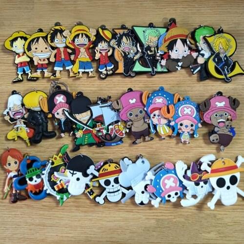 New design One Piece soft Keychain choba Keychain Luffy chopper bag hanging buckle Roronoa Zoro Nami Usopp Sanji Nico Robin