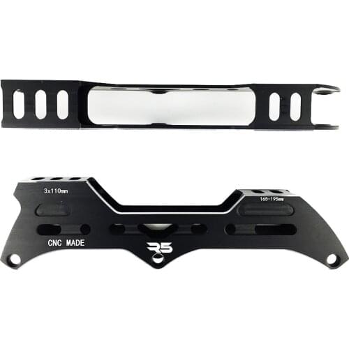 R5 chassis inline speed skating frame base for slalom boot 3X110mm wheel with 165mm to 195mm mounting distance CNC alloy