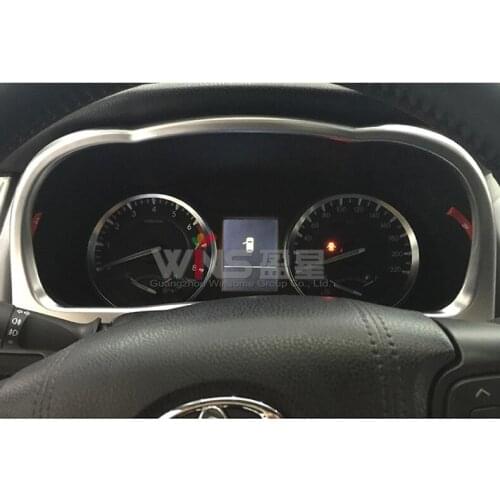 Dashboard Moulding Trim For Toyota Highlander Kluger 2014-2016 Chrome Interior ABS Car-styling Accessories Mouldings