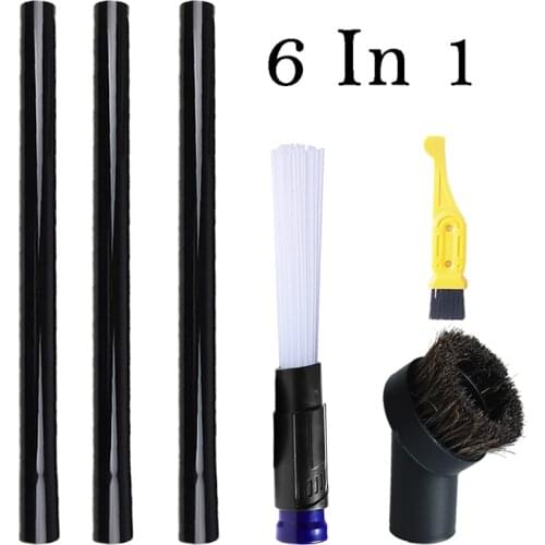 1-1/4 Inch Vacuum Dust Cleaner Brush Hose Kit Universal Vacuum Cleaner Attachment for Air Vents Keyboards Drawers Car Crafts