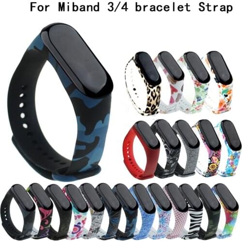 Watchband For mi band 3/4 sport silicone strap, for Xiaomi mi band 4 bracelet Multicolor Color replacement strap,for mi 3 strap