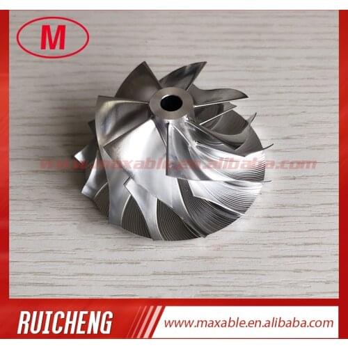 RHF5 45.28/60.00mm 7+7 blades high performance Turbocharger milling/aluminum 2618/billet compressor wheel for VF23/1441AA171