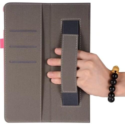 30pcs Luxury Flip Book Cover PU Leather Case for iPad 5 6 7 8 Tablet Hand Holder Grip Shell Card Slots