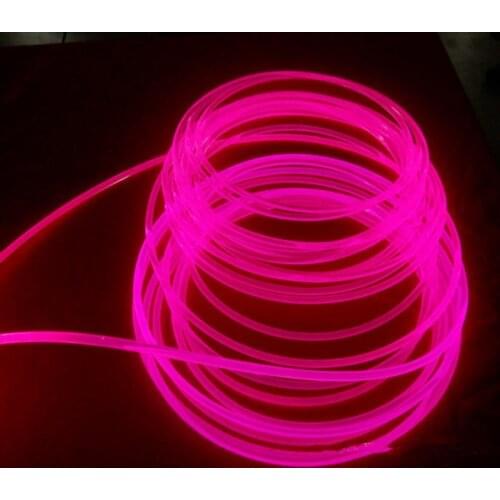 [Seven Neon]free shipping wholesale 5mm diameter 100meters/roll PMMA fiber optic cable side glow for engie decoration lighting