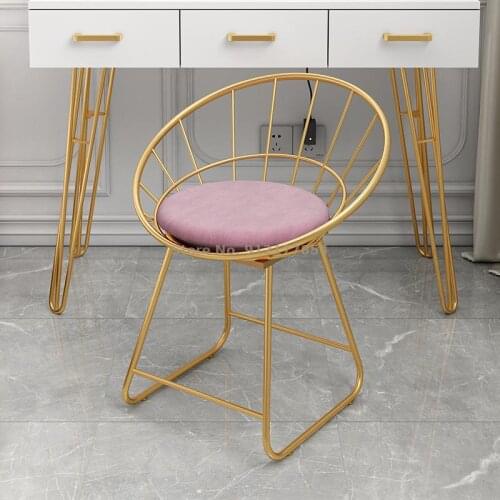 Nordic dressing stool light luxury makeup stool dressing table stool net red nail chair girl cute bedroom ins stool
