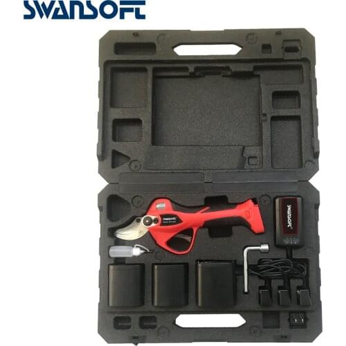 SWANSOFT LED 40MM Garden Pruner Durable Blade Brushless Motor Electronic Pruning Scissors Flower Shears
