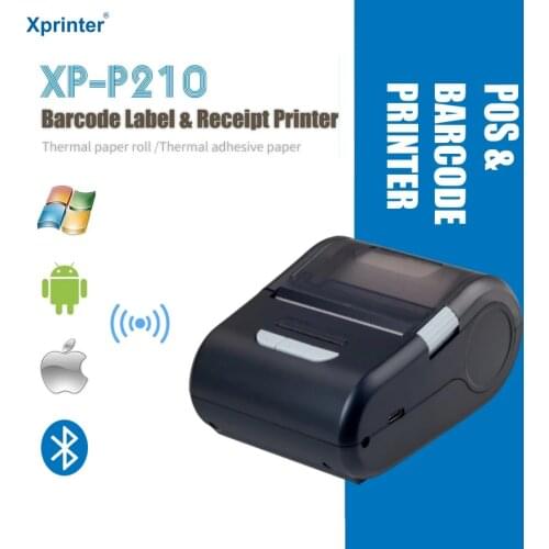 Portable Bluetooth Wireless Thermal Label Printer Receipt bill 60mm Mini Pocket Pos Printer Support Windows Android IOS mobile