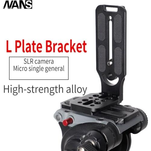 NANS Vertical Video Shooting Universal Quick Release L Plate Bracket 1/4 Screw for Nikon conan sony DSLR Camera