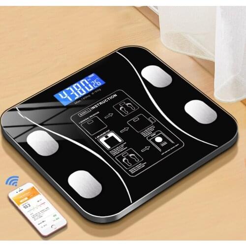 Bluetooth Body Fat Scale Digital Bathroom Weight Scale LCD Display Smart Electronic Scale Balance Body Composition Analyzer