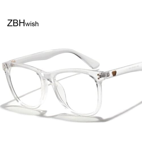 Vintage Anti Blue Light Glasses Frame Square Lens Myopia Optical Mirror Simple Metal Women Men Transparent Eyewear Frames