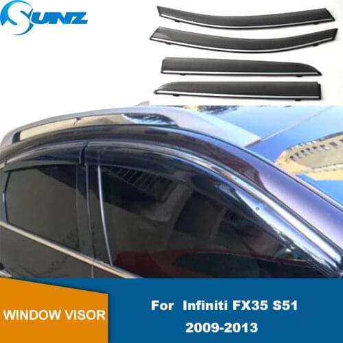Side Window Visor For Infiniti FX35 FX37 2011 2012 2013 2014 2015 2016 2017 2018 Sun Rain Deflectors Window Rain Guards SUNZ
