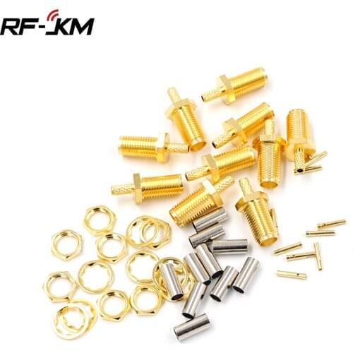 10Pcs High-quality SMA Female Plug crimp for RG174 RG316 RG178 RG179 LMR100 Cable RF Connector