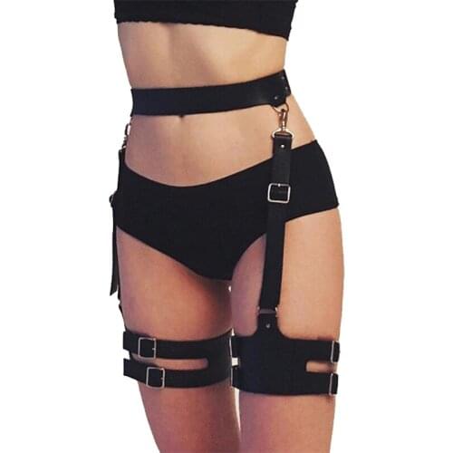 Thigh Garter Belt Women Sexy Lingerie Punk Leg Bondage Harness Sexy Underwear Punk Pastel Erotic Fetish Goth Suspenders Straps