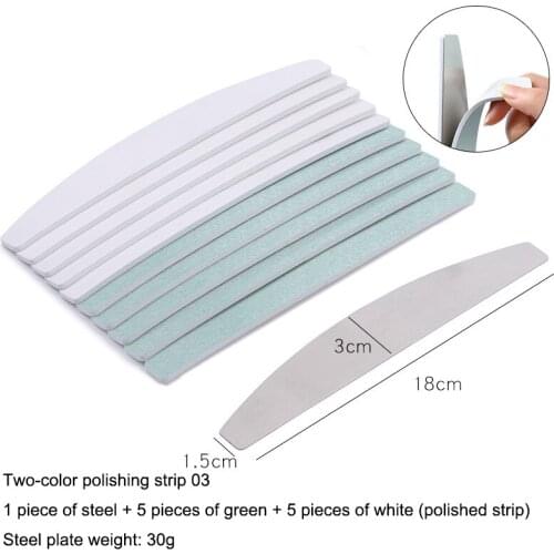 1set Nail File Metal 1pcs Double Sided Nail Files With 10pcs Removable Sanding Pads Manicure Salon beauty UV Gel Tips Tool