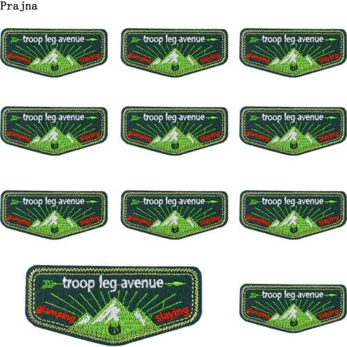 Prajna 10 PCS Outdoor Adventure Embroidered Patches On clothes Nature travel Patch Iron On Patches For Clothing Letter Badges