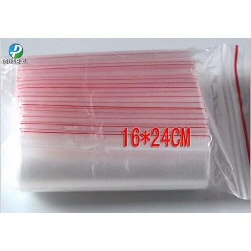 100 pcs16*24cm Zipper Resealable Packaging pouches Self sealing Plastic package OPP & Gifts & Jewelry & candy Packaging bags
