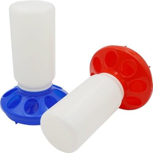 2pcs 1 L Poultry Chicken Bird Feeder Tools Plastic Feeder Quail Pheasant Feed Bucket Poultry Farming Animals New Feed Equipments