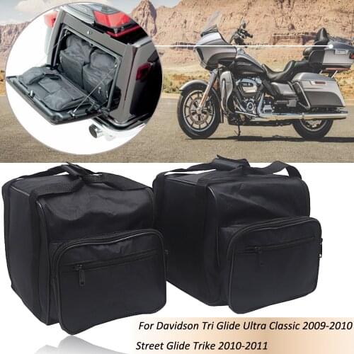 Motorcycle Saddlebags Trunk Liner Bag Luggage Bags For Harley-Davidson Tri Glide Trike 2009-2019 2Pcs