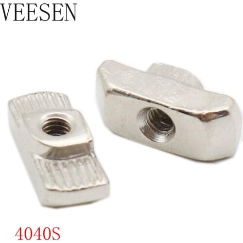 20PCS M4 M5 M6 M8 Hammer Nut Aluminum Connector T Fastener Sliding Nut Nickel Plated Carbon Steel for 4040 Aluminum Profile