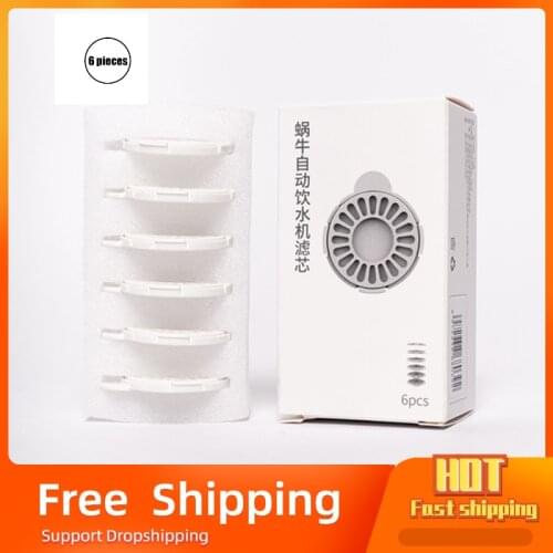 6pcs Snails Bubble Automatic Cat Water Bowl Fountain Bowl Filter For Pets Water Dispenser Large Drinking Bowl Cat Drink