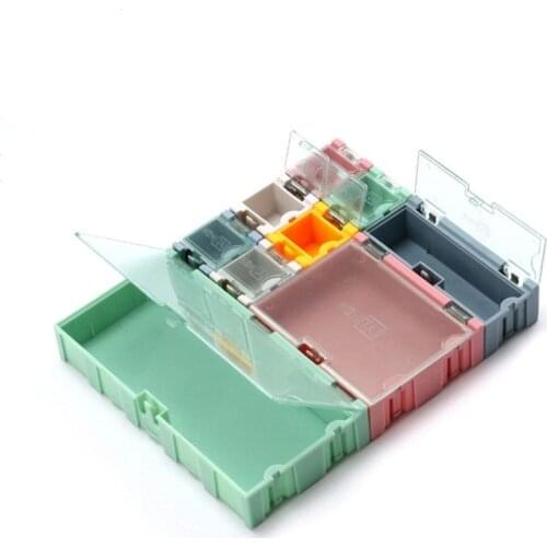9pcs/set SMD Container SMT IC Electronic Component Mini Storage Box Jewelry Case