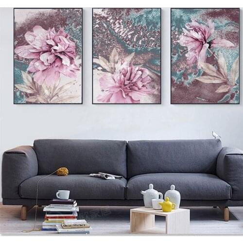 Abstract Painting Scandinavian Poster Nordic Decoration Home Wall Art Flowers Posters And Prints Decorative Pictures Unframed