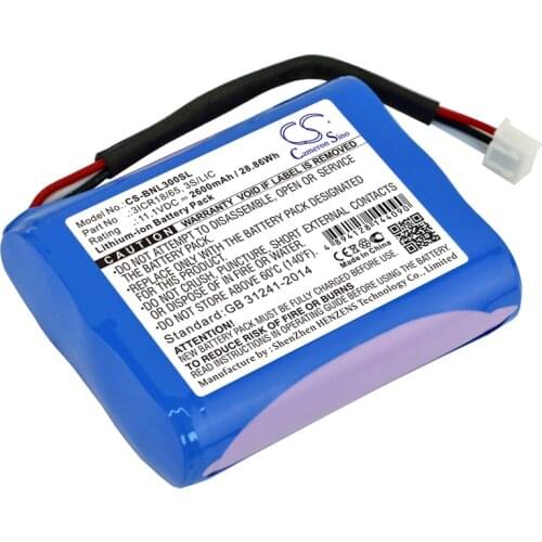 CS 2600mAh / 28.86Wh battery for Bang & Olufsen BeoPlay A3 3ICR18/65, 3S/LIC