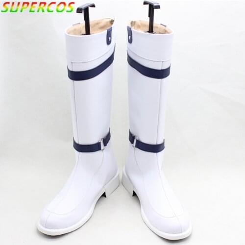 Free Shipping! Akame ga Kill! Tatsumi Milky white Cosplay Shoes Boots Professional Handmade!Perfect customize for you
