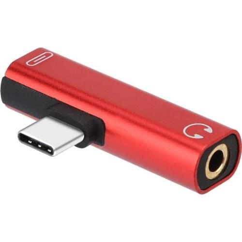 BL Mini lightweight Portable 2 in 1 Type C Charge Connector Audio Earphones Adapter for Xiaomi Huawei Mobile Phones