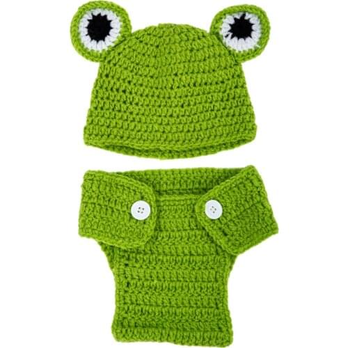 Kids Handmade newborn Baby infant boy prince Girl Costume Animal Beanie photography Props Set Crochet Cloth knitted caps & hats