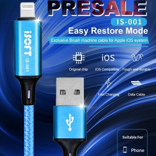 ISOFT IS-001 Exclusive Brush machine cable for IPhone iOS for Ipad for IPOD system Fast Charging Data Cable Sunshine tools