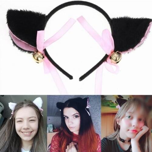 Cosplay Headwear Masquerade Halloween Cat Ears Cartoon Headband Cosplay Anime Costume Birthday Party Hair Accessories