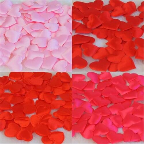 Artificial Sponge Heart Shaped Flower Petals 1000pcs 2cm Confetti Romantic Wedding Throwing Petals Decor Crafts Supplies 9zHH200