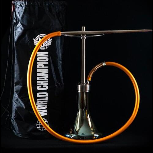 Hookah Stainless Steel Hookah - Shisha with Leather Bag Portable Hookah Cachimbas Nargile Chicha Water Pipe Travel Best Shisha