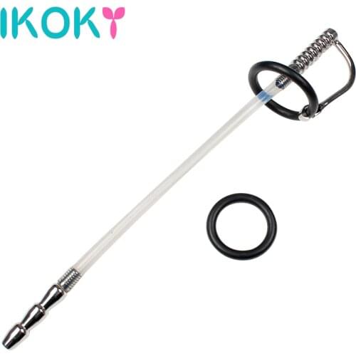 IKOKY Penis Plug Horse Stimulate Sex Toys for Men Gay Male Masturbation Urethral Prince Stretching Penis Ring Sex Shop Dilator