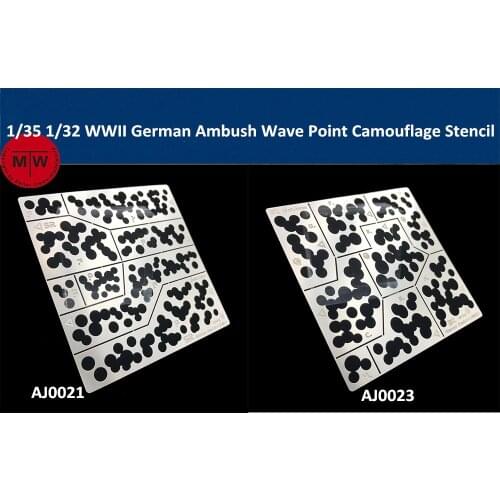 1/35 1/32 Scale WWII German Armour Ambush Wave Point Camouflage Leakage Spray Stenciling Template Hobby Model Tools