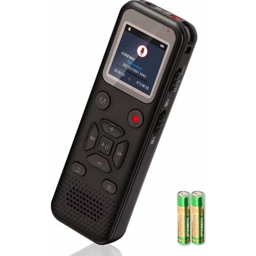 EVISTA 16GB Digital Audio Recorder with Playback Password Variable Speed- Stereo MP3 Voice Activated Recording Devices Line In
