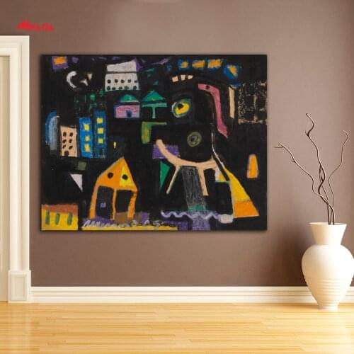 Wall Art ALBERT HENNIG-Komposition 1965 Painting For Living Room Home Decoration Oil Painting On Canvas Wall Painting no fram