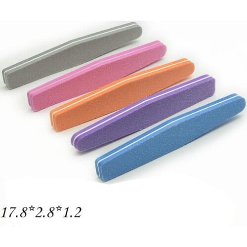 NOQ 5pcs/set Nail File 100/180 Double Sides Sponge Nail Buffer Sandpaper For Gel Nail Polish Manicure Nail Art Tools