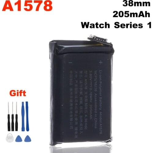 Original A1578 Battery A1578 Real 205mAh For Apple watch 38mm Series 1 A1578 Series1 38mm + Tools